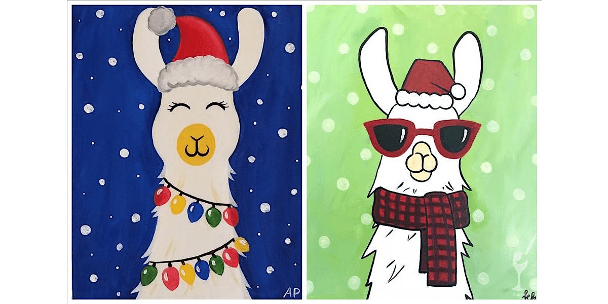 Joyful Christmas Llama - Paint and Sip in Austin | Classpop!™, 30 November | Event in Austin | AllEvents