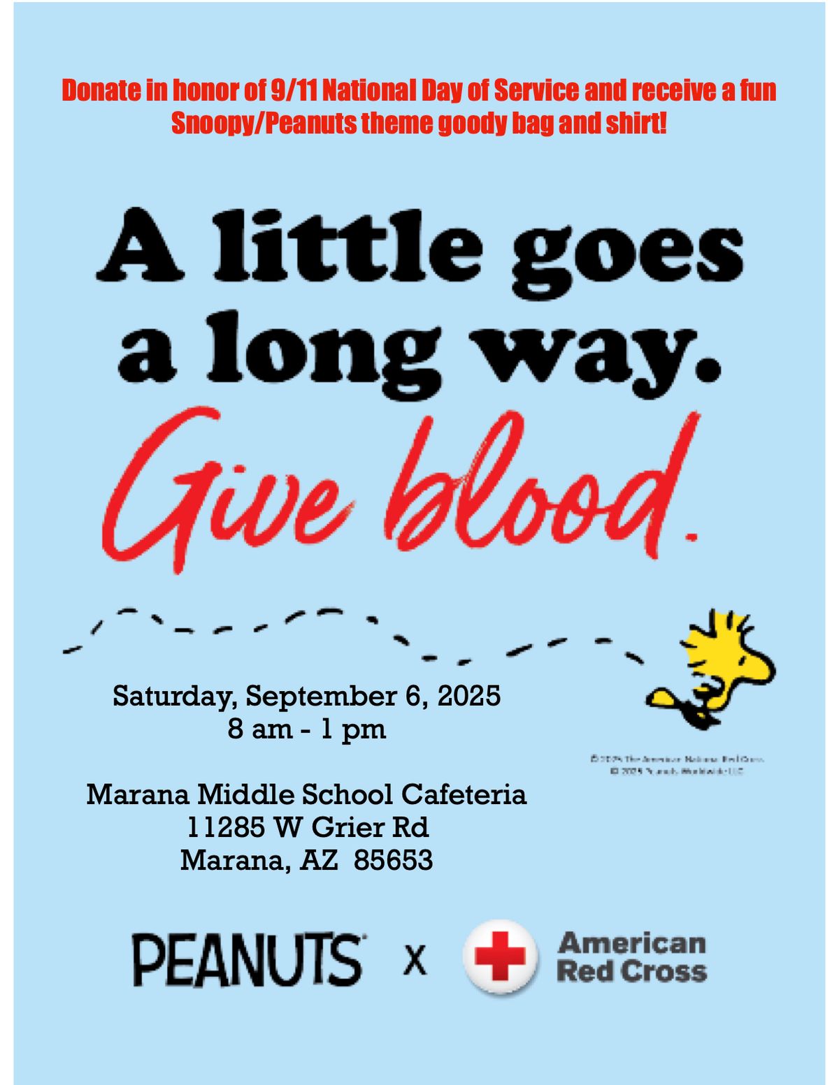 9/11 Day Marana JustServe Blood Drive, 6 September | Event in Marana | AllEvents