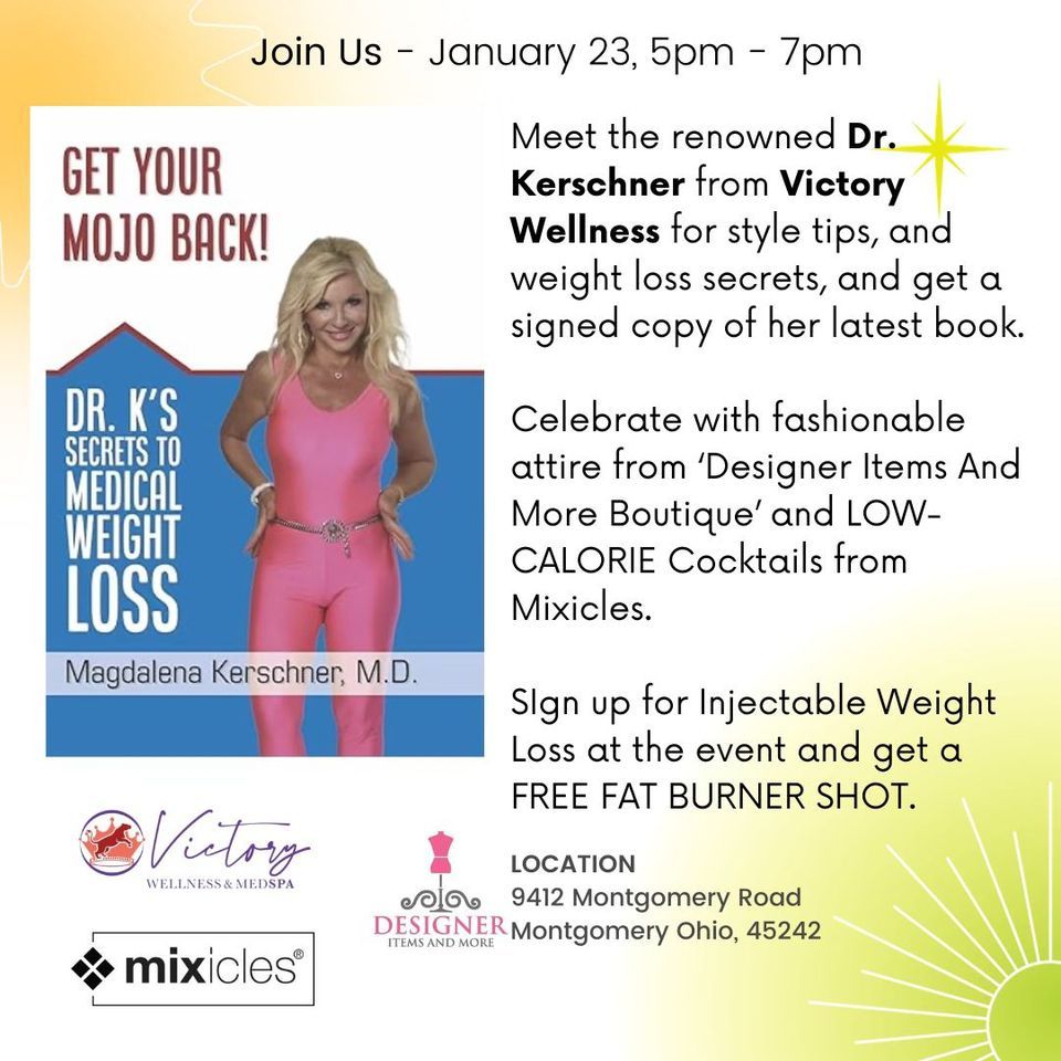 Weight Loss Secrets Book Signing Event, Designer Items and More