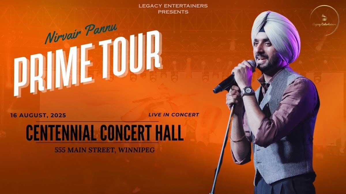 Nirvair Pannu at Centennial Concert Hall - Winnipeg, 16 August | Event in Winnipeg | AllEvents