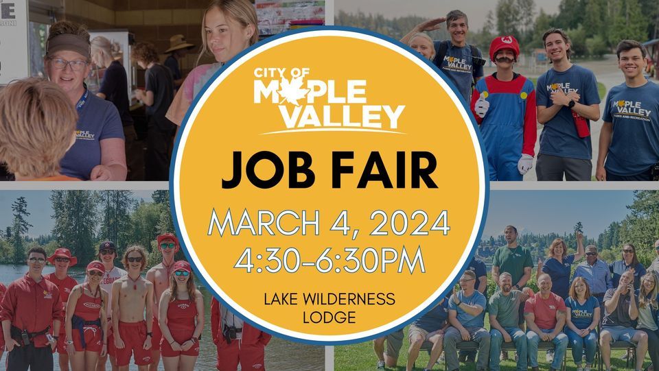 City of Maple Valleys Summer Job Fair, Lake Wilderness Lodge, Maple