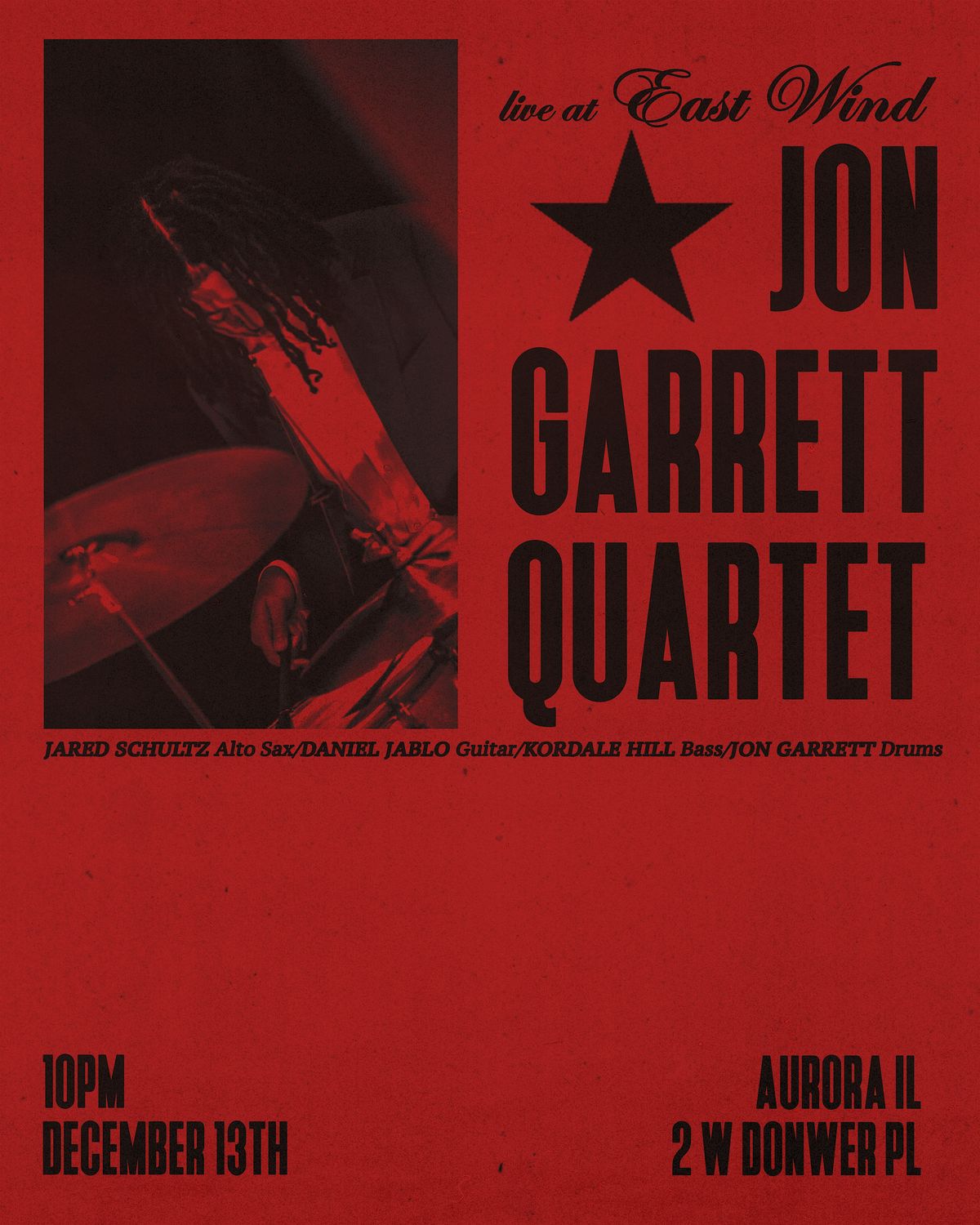 Jon Garrett Quartet Live at East Wind, 13 December | Event in Aurora | AllEvents