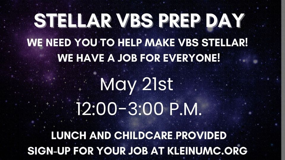 VBS Prep Day, Klein UMC, North Houston, May 21 2023 AllEvents.in