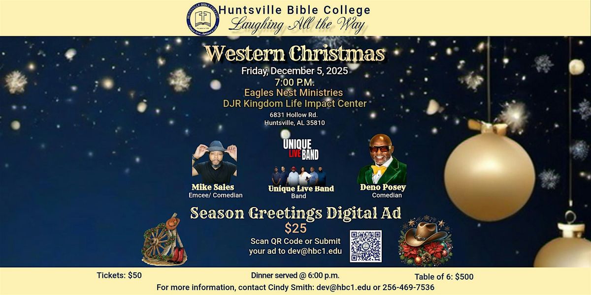 HBC Annual Laughing All the Way, 5 December | Event in Huntsville | AllEvents