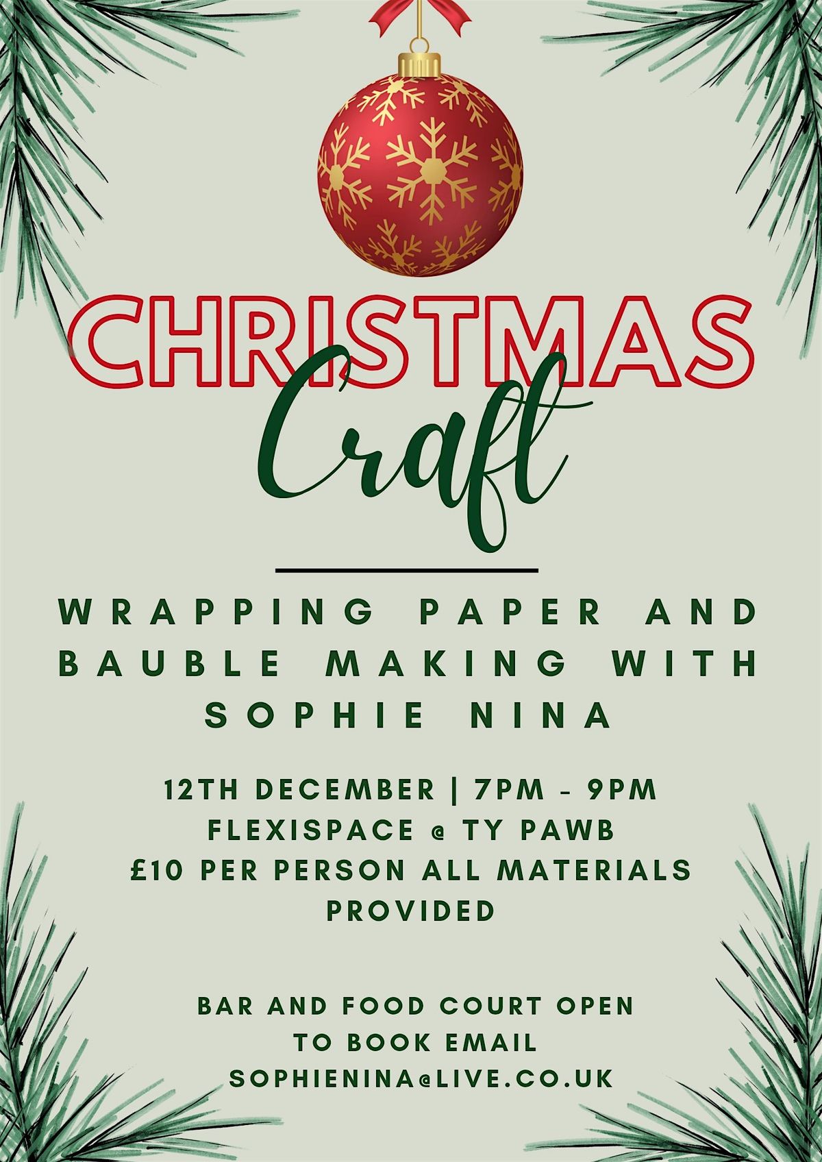 Christmas Craft At Ty Pawb, 12 December | Event in Wrexham | AllEvents