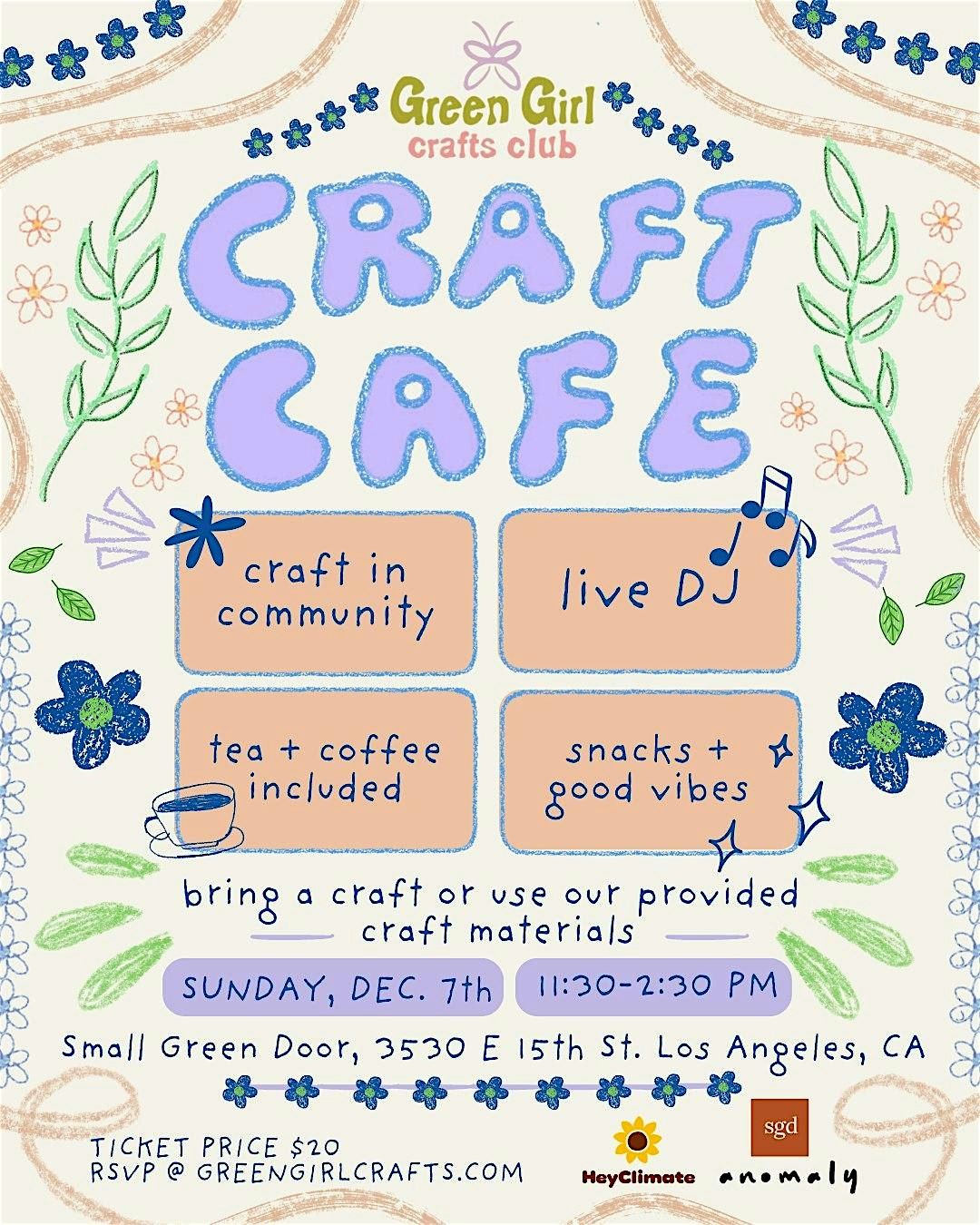 LA Craft Cafe: crafts, coffee, tea + music, 7 December | Event in Los Angeles | AllEvents