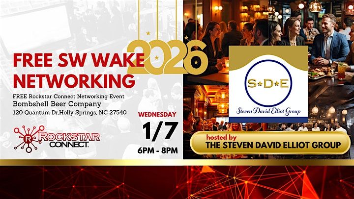 Free SW Wake Rockstar Connect Networking Event  (January, NC), 7 January | Event in Holly Springs | AllEvents
