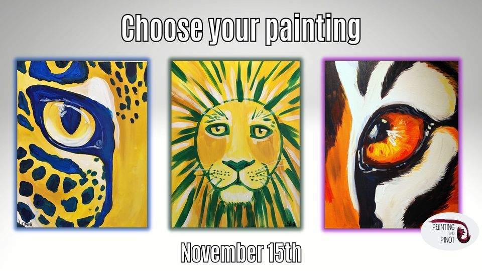 BYOB Painting Class Choose your painting, Painting and Pinot, Baton