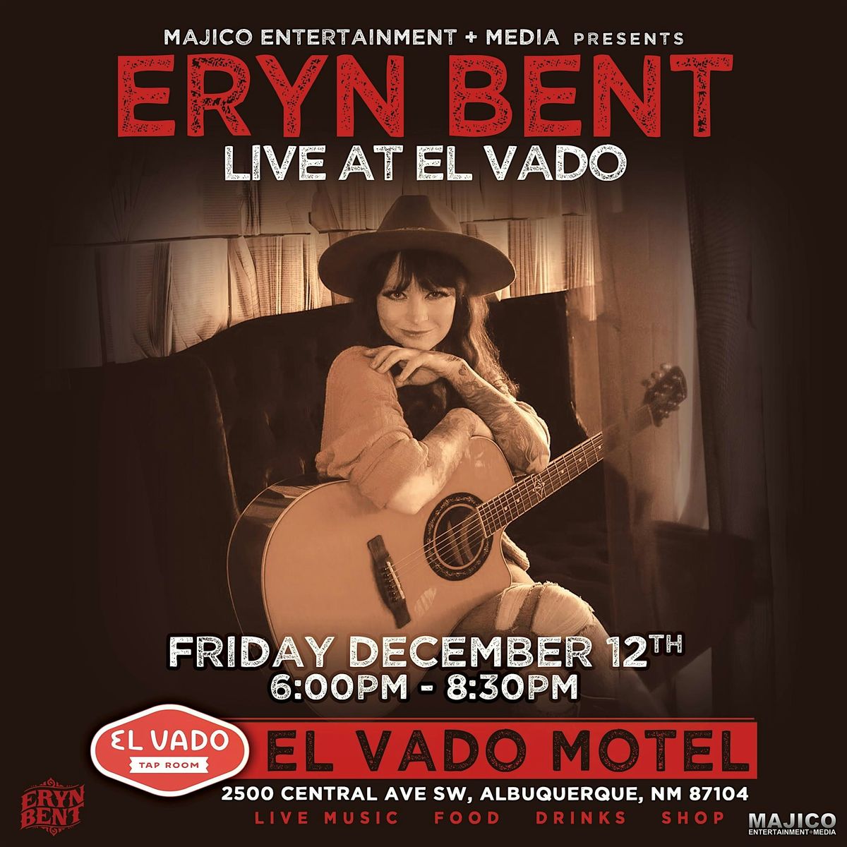 Eryn Bent Live at El Vado, 12 December | Event in Albuquerque | AllEvents