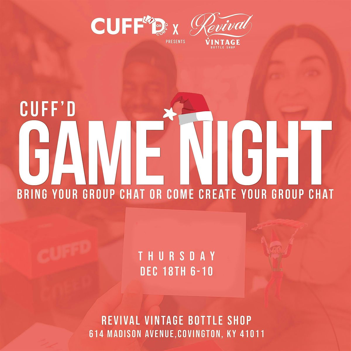 Cuff'd Game Night, 18 December | Event in Covington | AllEvents