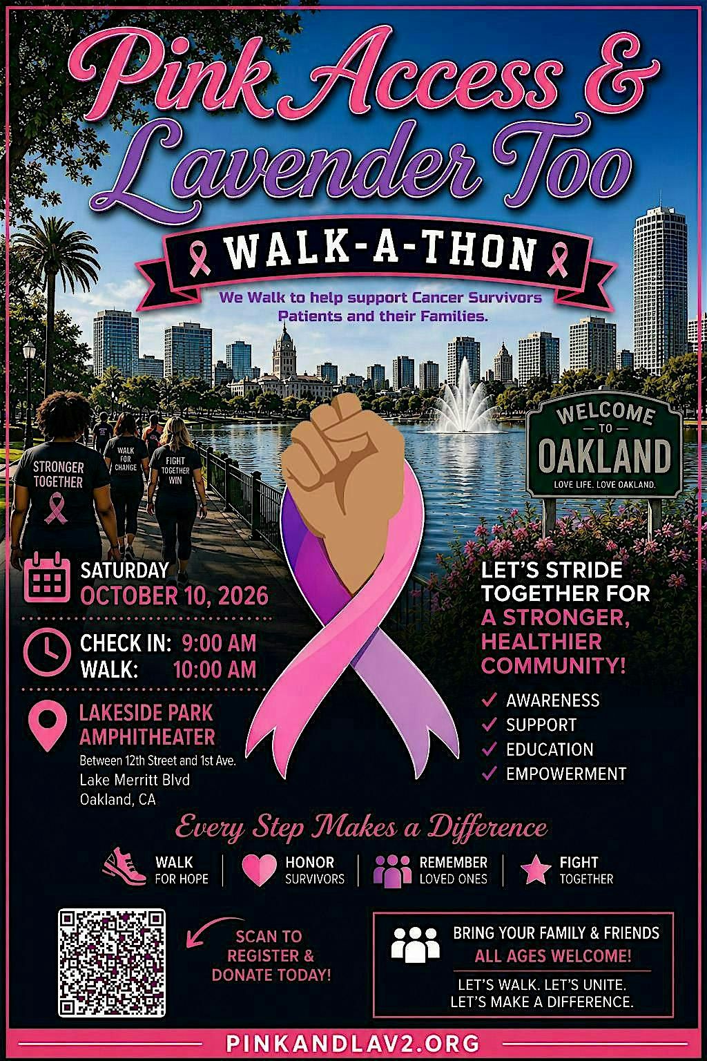 Pink Access and Lavender Too Cancer Education Walkathon
