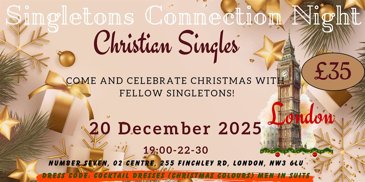 Singletons Connection Night for Christian Singles, 20 December | Event in London | AllEvents