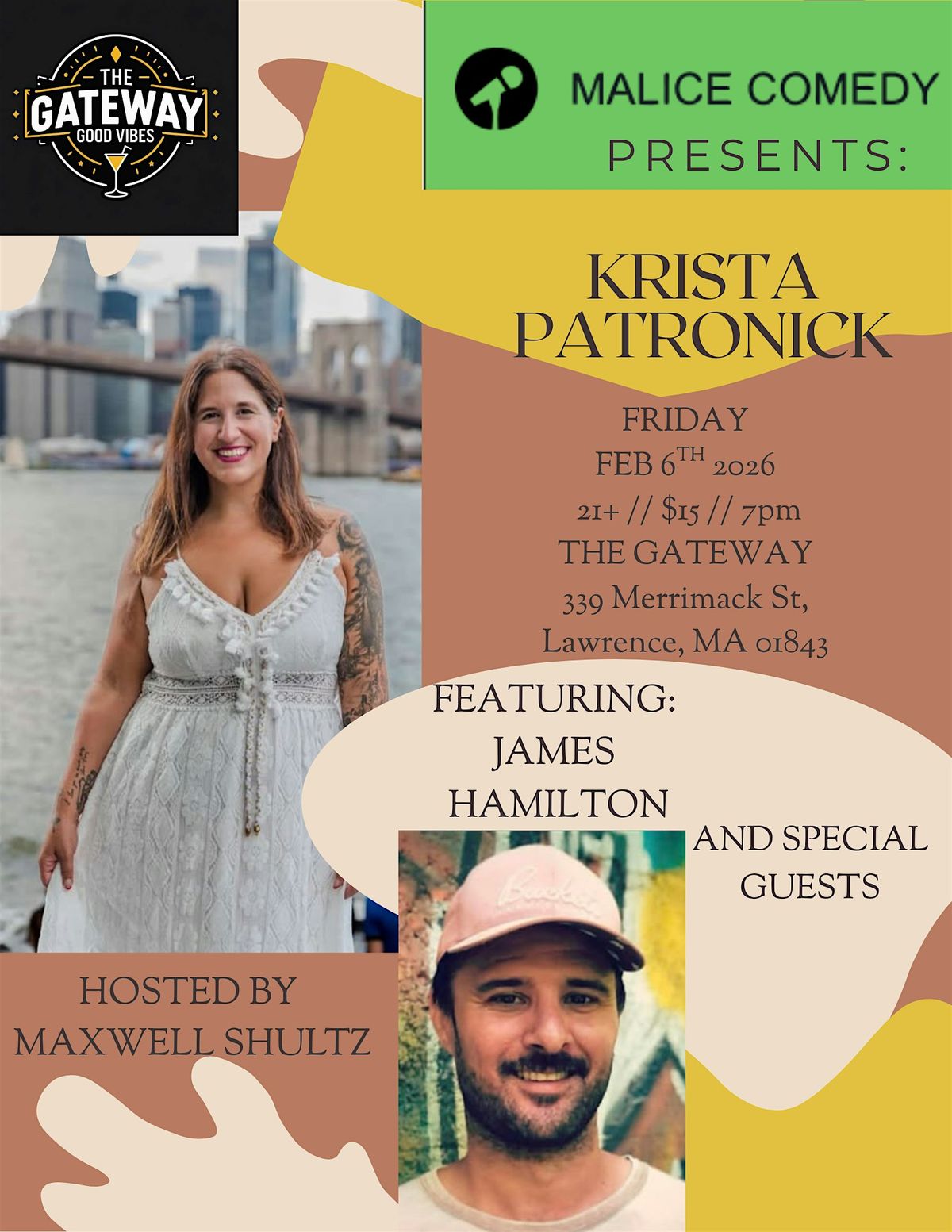 COMEDIAN KRISTA PATRONICK LIVE AT THE GATEWAY, 6 February | Event in Lawrence | AllEvents