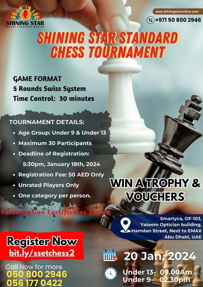 Standard Chess Tournament 2025, Smartyca A Journey to Excellence, Abu