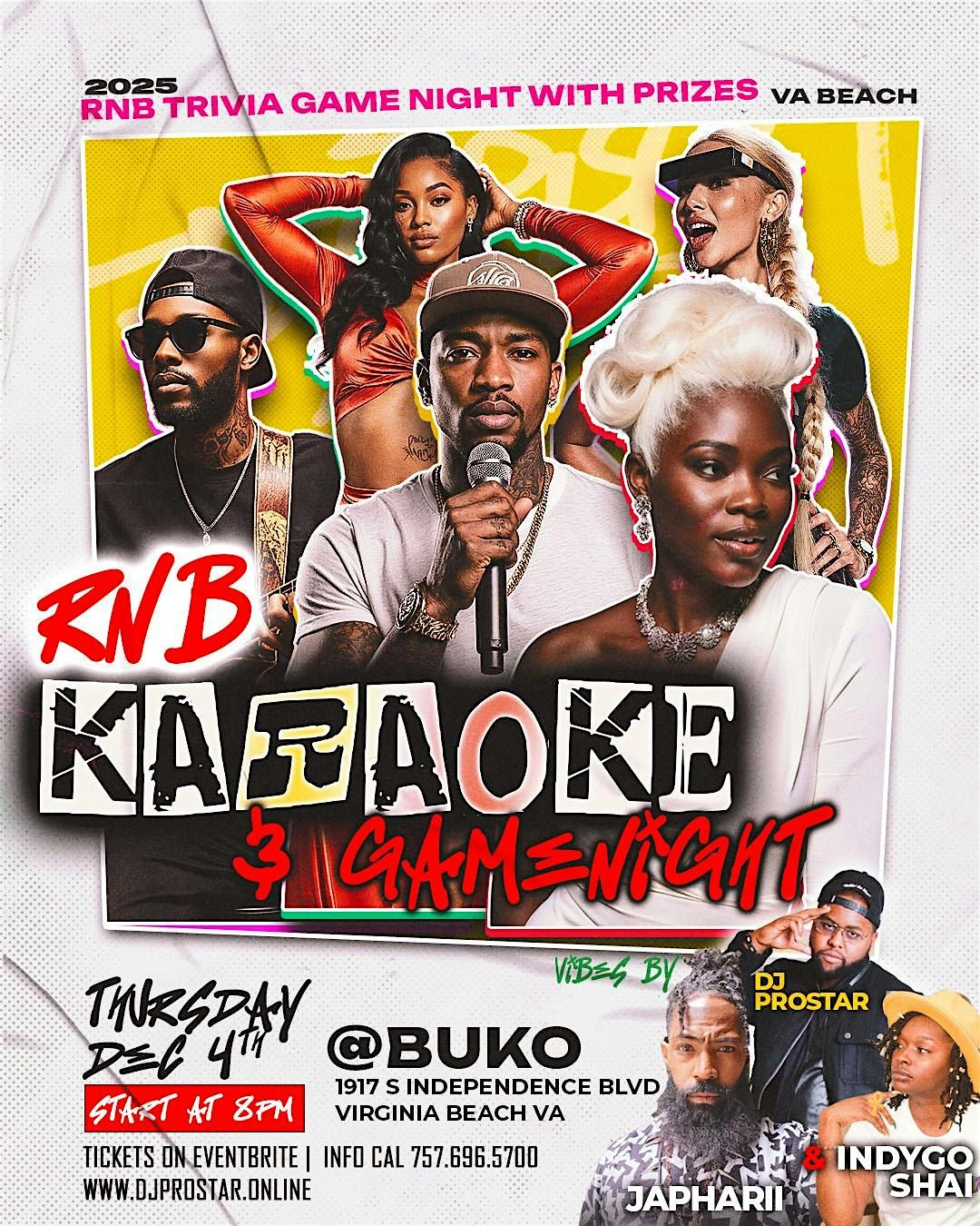 RnB Karaoke & GameNight At Buko, 4 December | Event in Virginia Beach | AllEvents