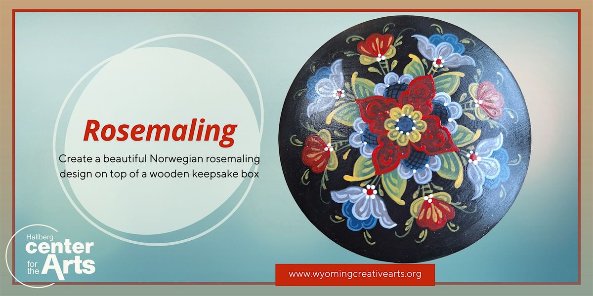 Norwegian Rosemaling- Wooden Box