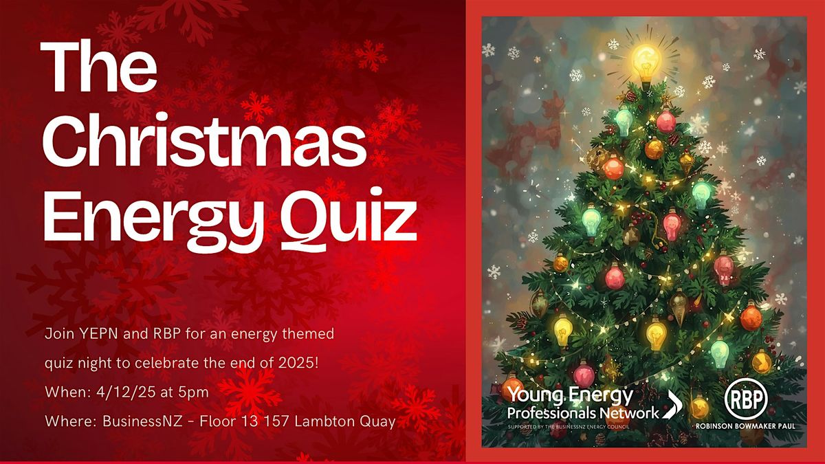The YEPN Christmas Energy Quiz, 4 December | Event in Wellington | AllEvents