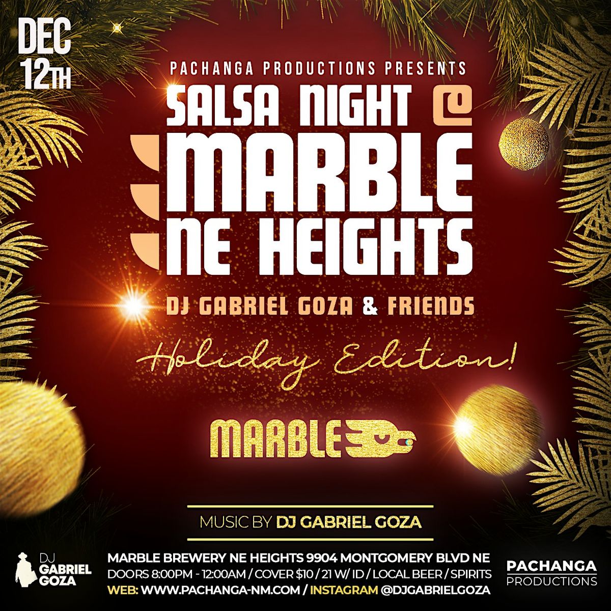 SALSA NIGHT @ MARBLE NE HEIGHTS - HOLIDAY EDITION!, 12 December | Event in Albuquerque | AllEvents