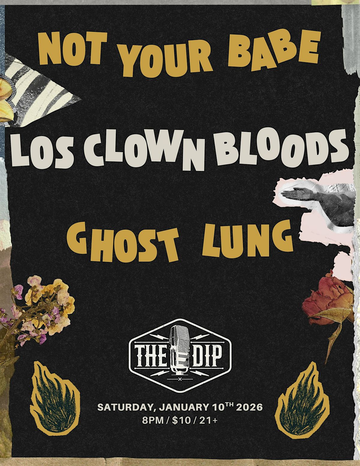 Not Your Babe | Los Clown Bloods | Ghost Lung, 10 January | Event in Redding | AllEvents