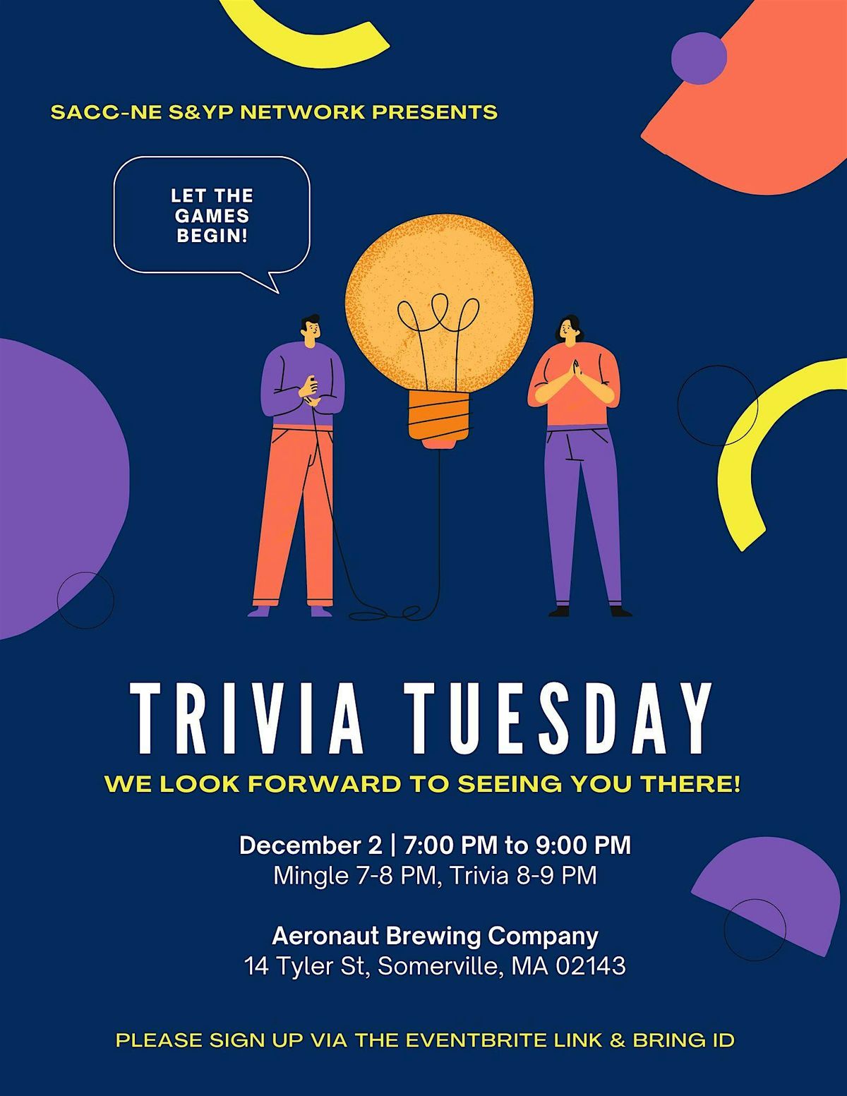 SACC-NE´s S&YP AFTER WORK - TRIVIA TUESDAY, 2 December | Event in Somerville | AllEvents