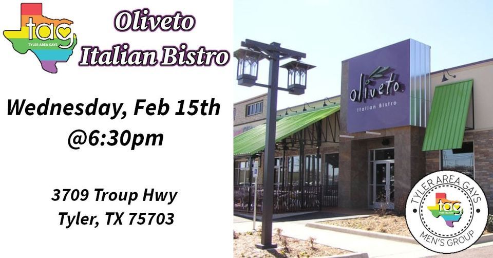 TAG Mens Social Group Dinner, Oliveto Italian Bistro Tyler, TX, 15