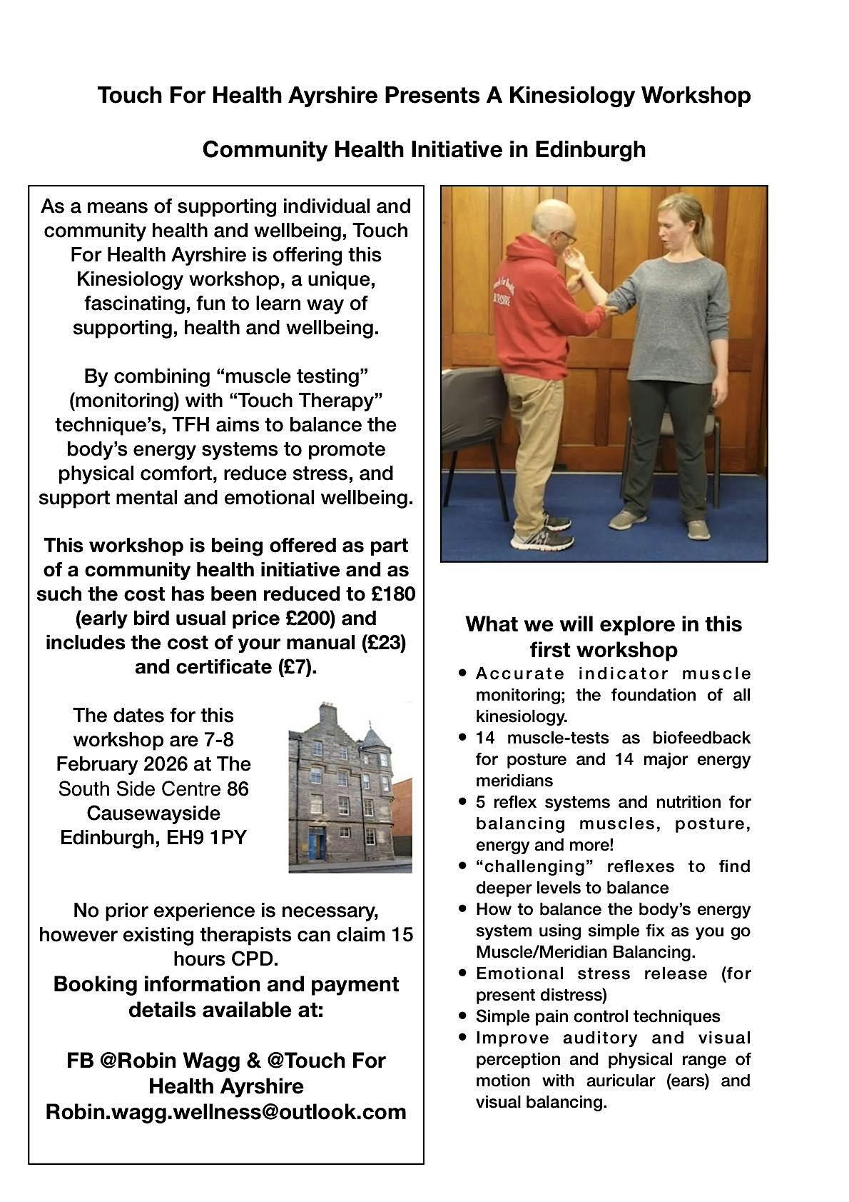 Thouch for Health Workshop, 7 February | Event in Edinburgh | AllEvents