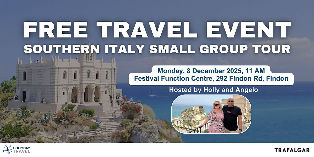 Southern Italy Small Group Tour Info Session, 8 December | Event in Findon | AllEvents