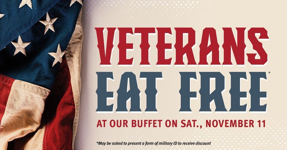 Veterans Eat Free, Pizza Ranch (FunZone Arcade Casper), November 11