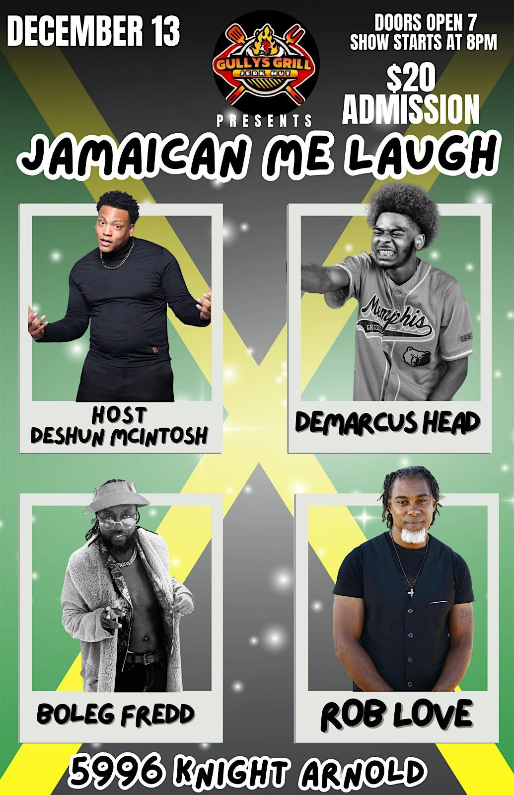 Jamaican Me Laugh, 13 December | Event in Memphis | AllEvents