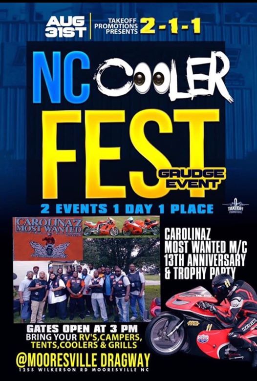 NC Cooler Fest, Mooresville Dragway, August 31 2019 AllEvents.in