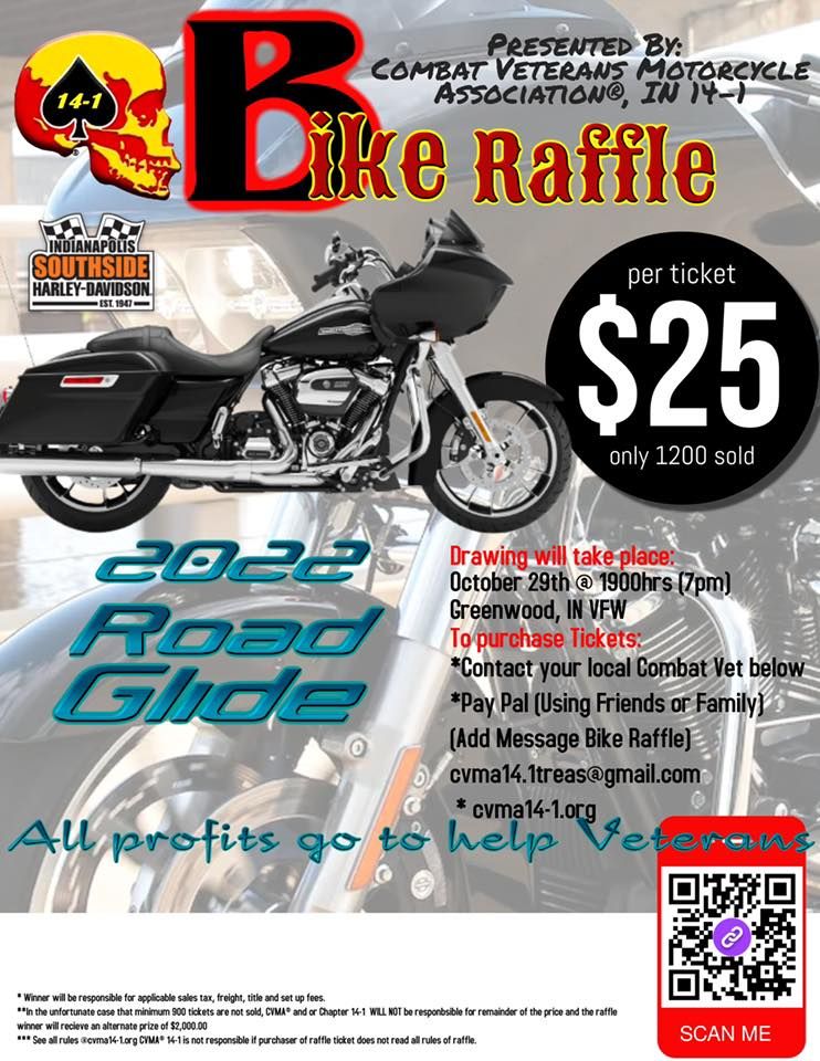 Road Glide Raffle, Greenwood, IN VFW, October 29 2025 AllEvents.in