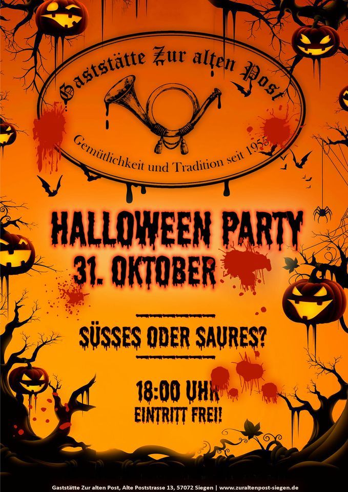 HalloweenParty in der "Alten Post" ?, Alte Poststraße 13, 57072 Siegen