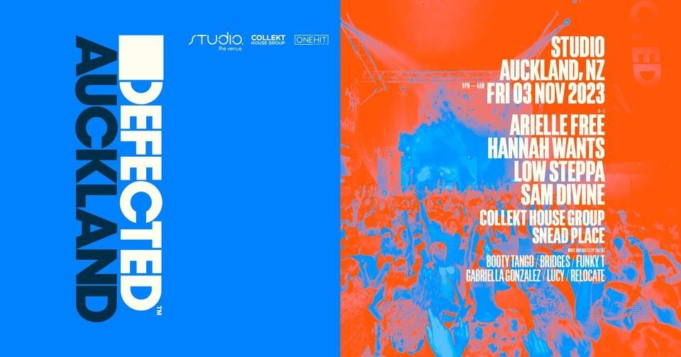 Defected Auckland 2023, Studio The Venue, Auckland, November 3 to ...