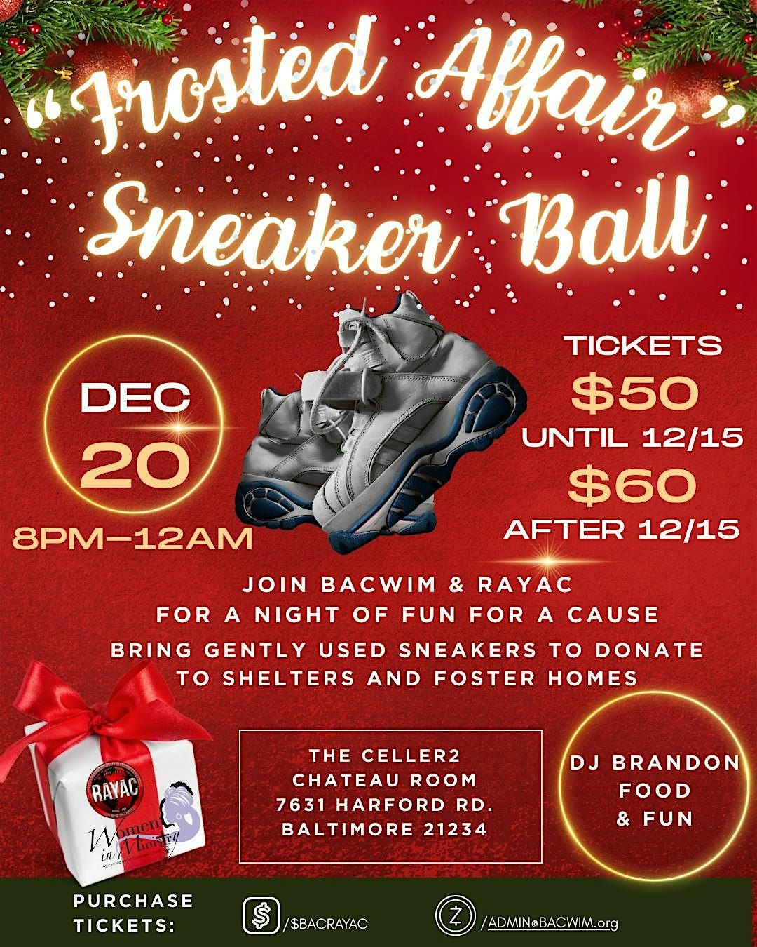 "Frosted Affair" Sneaker Ball, 20 December | Event in Baltimore | AllEvents