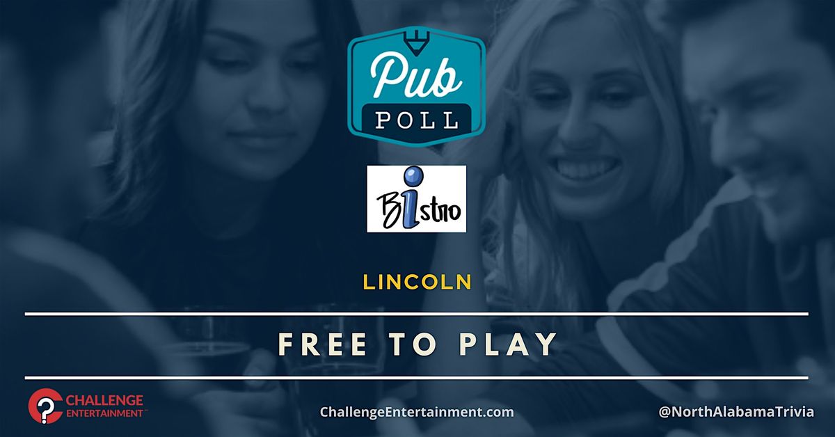 Weekly Pub Poll Game Nights at Blue i Bistro - Lincoln, 7 January | Event in Lincoln | AllEvents