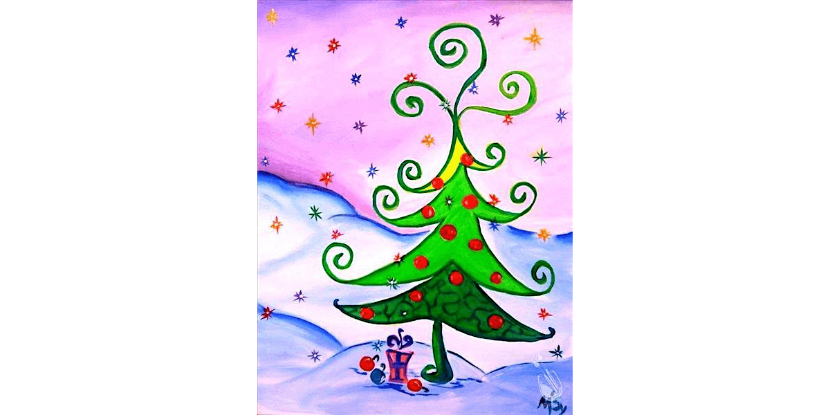 Fun Christmas Tree - Paint and Sip in New Braunfels | Classpop!™, 23 December | Event in New Braunfels | AllEvents