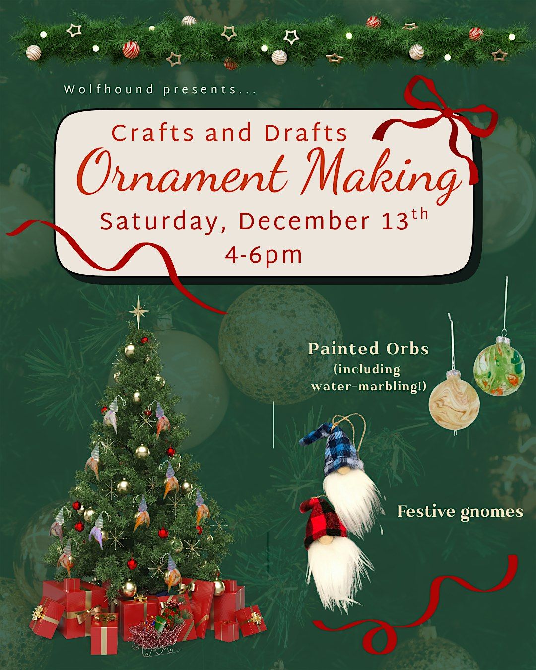Crafts & Drafts Ornament Making!, 13 December | Event in Queens | AllEvents