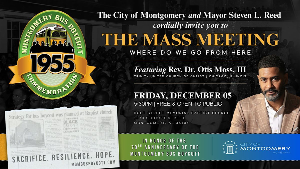 70th Anniversary of the Montgomery Bus Boycott Mass Meeting, 5 December | Event in Montgomery | AllEvents