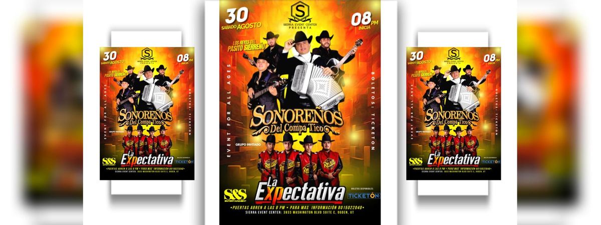 SONOREÑOS DEL COMPA TICO Y LA EXPECTATIVA, 30 August | Event in Ogden | AllEvents