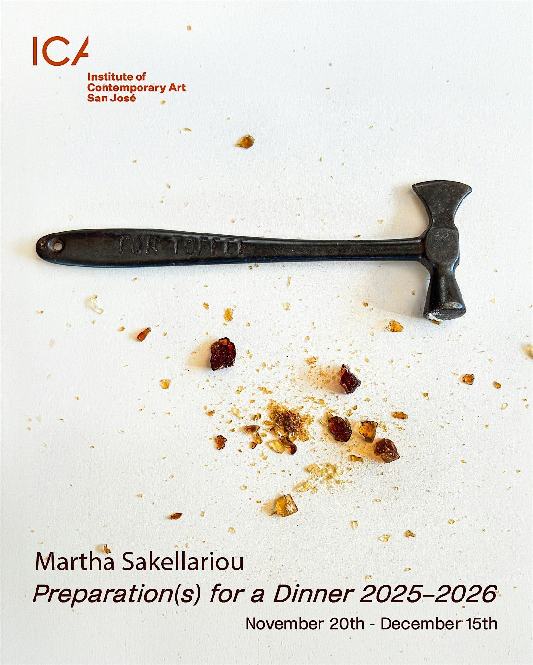 Martha Sakellariou: Preparation(s) for a Dinner 2025–2026, 5 December | Event in San Jose | AllEvents