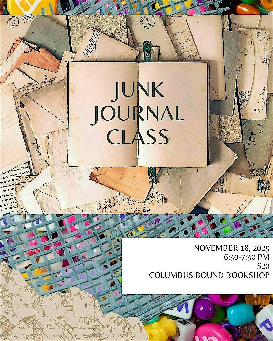 December Junk Journaling Class, 10 December | Event in Columbus | AllEvents