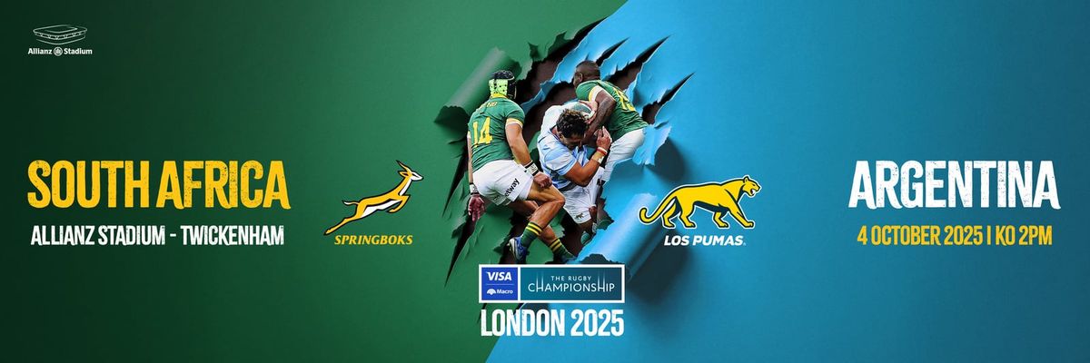 The Rugby Championship - South Africa Springboks vs Los Pumas Argentina at Allianz Stadium Twickenham, 4 October