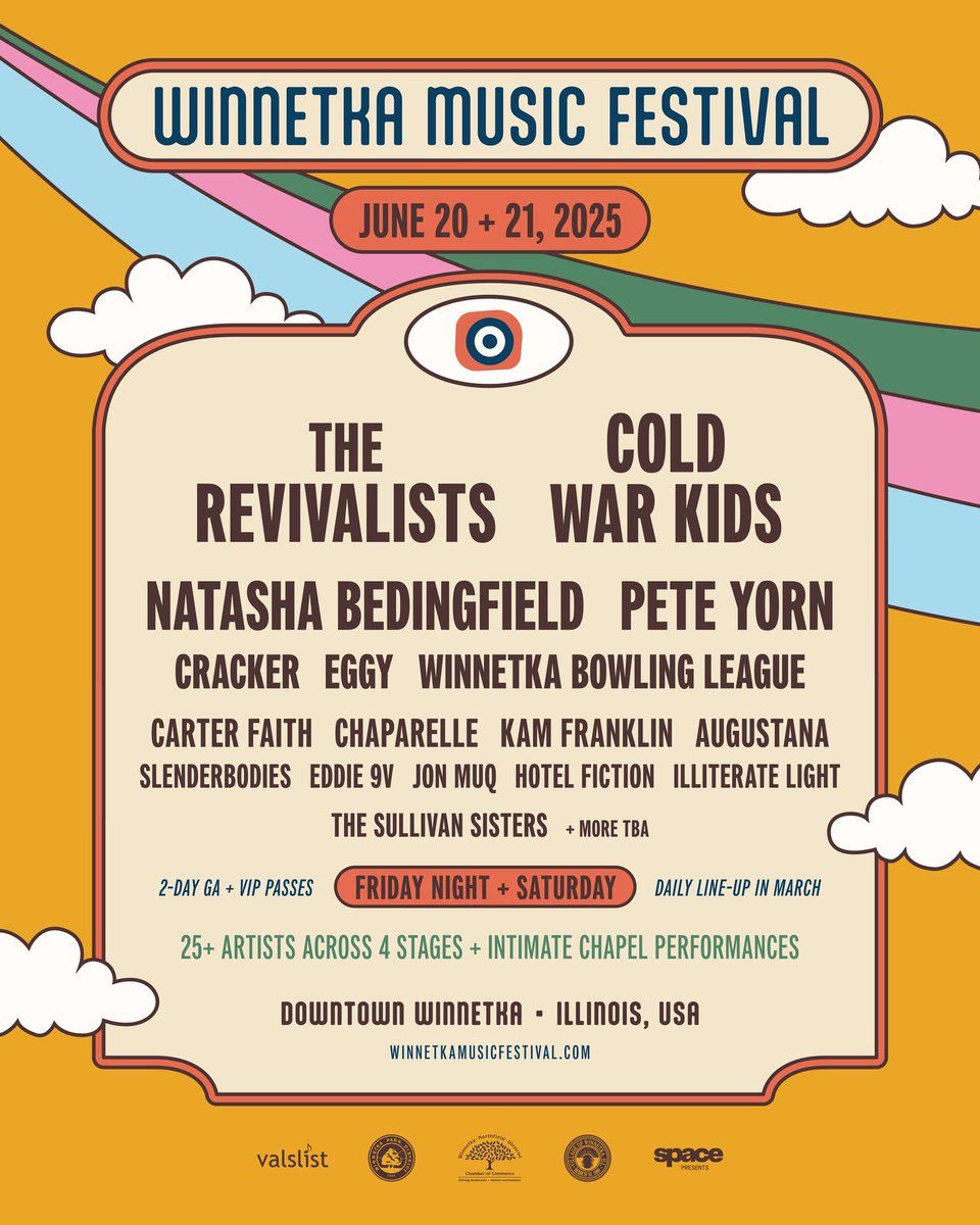 Winnetka Music Festival: Cold War Kids  Pete Yorn  Winnetka Bowling League & Eggy - Saturday, 20 June