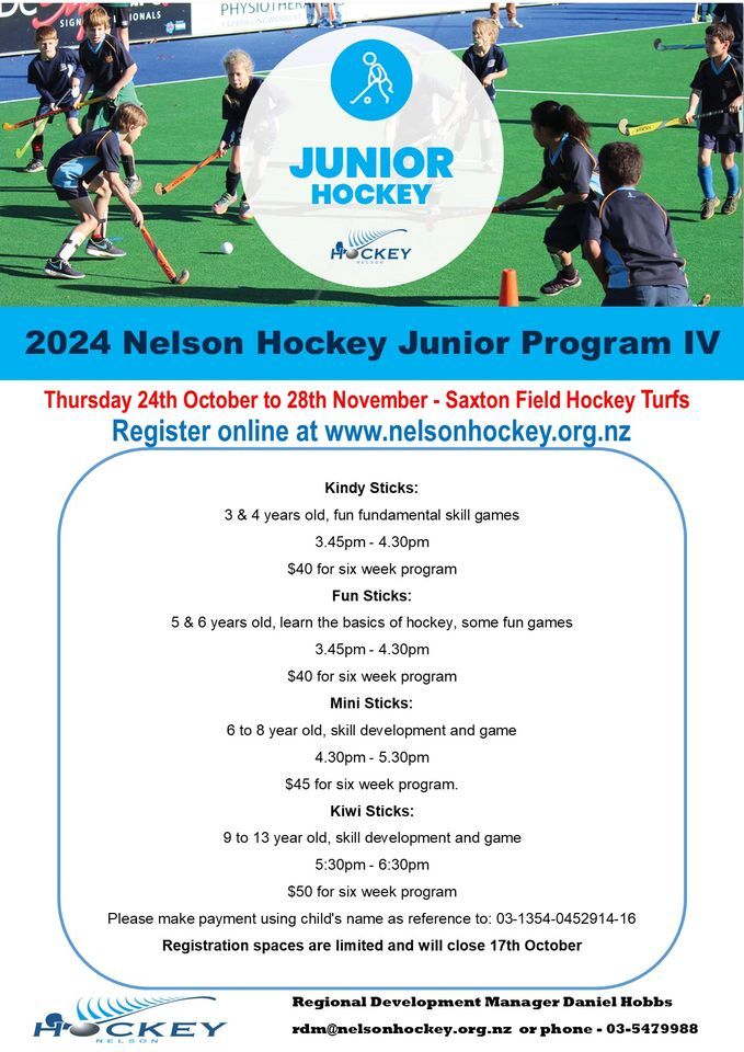 2024 Nelson Hockey Junior Program IV, Saxton Field, Nelson, October 24