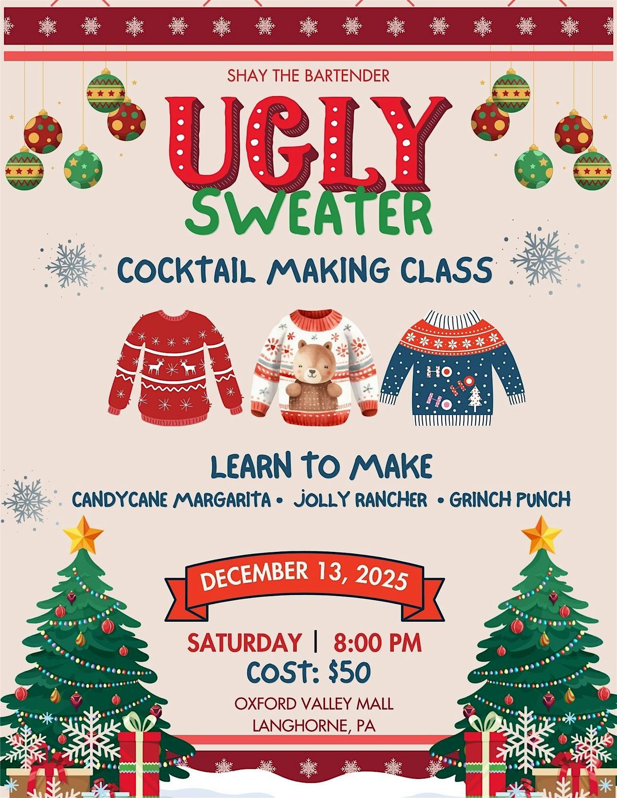 Cocktail Making Class, 13 December | Event in Langhorne | AllEvents