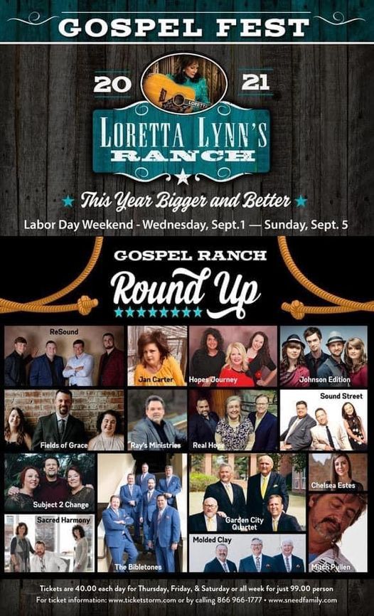 Loretta Lynn Events List Of All Upcoming Loretta Lynn Events In Hurricane Mills Loretta Lynn Concert Schedule 2022