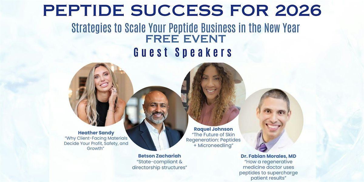 PEPTIDE SUCCESS FOR 2026 — FREE Live Event in Atlanta!, 13 December | Event in Atlanta | AllEvents