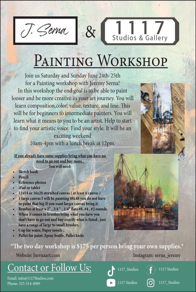 Acrylic Painting with Artist Jeremy Serna, 1117 Studios
