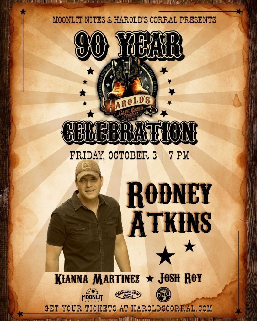 Harold's 90th Anniversary Celebration: Rodney Atkins - Friday, 2 October | Event in Cave Creek | AllEvents