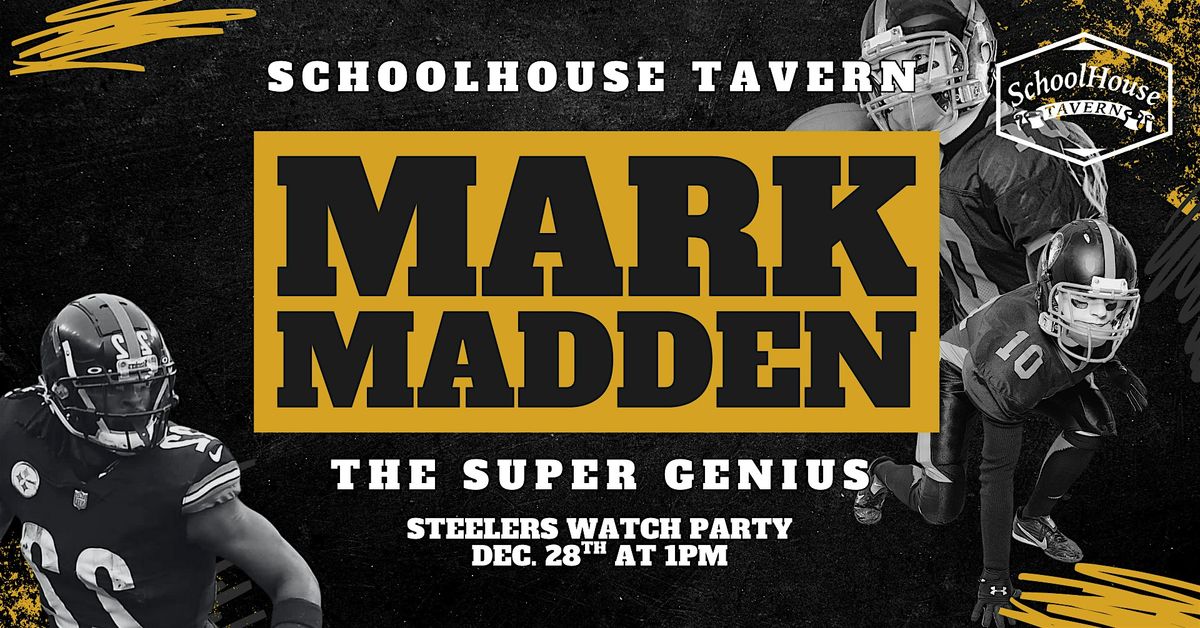 Pittsburgh Steelers Watch Party with Mark 'The Super Genius' Madden, 28 December | Event in Claridge | AllEvents